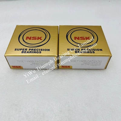 NSK Precision angular contact ball bearing 7011CTYNDBLP4  NSK (One set of 2pcs , Back to Back)