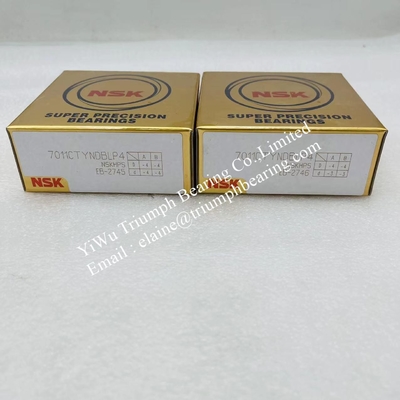 NSK Precision angular contact ball bearing 7011CTYNDBLP4  NSK (One set of 2pcs , Back to Back)