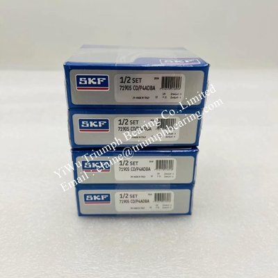 Matched set of two super-precision, high-capacity, D design, single row angular contact ball bearings  71905 CD/P4ADBA