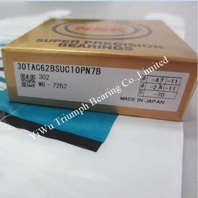 NSK ball screw bearing ,  Precision angular contact ball bearing 30TAC62BSUC10PN7A , 30TAC62BSUC10PN7B